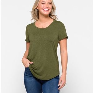 Market & Spruce olive green pocket short sleeve tee
